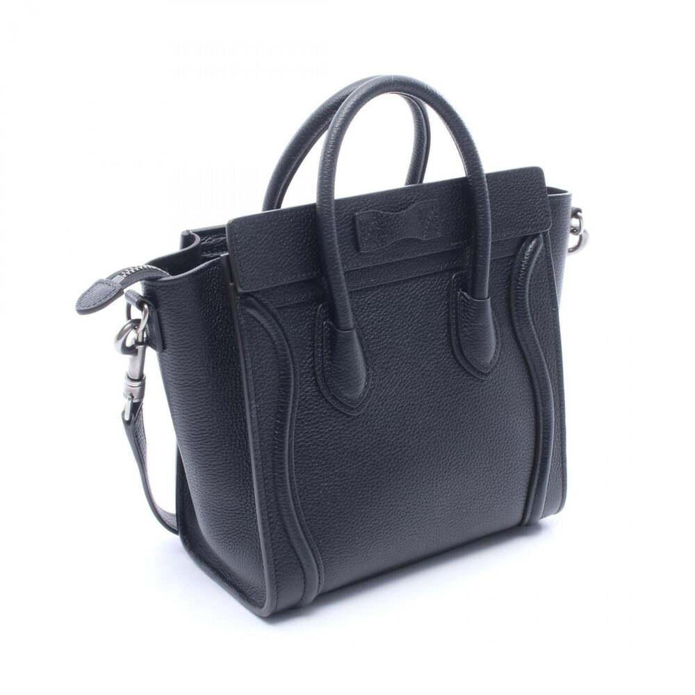 Celine Luggage Nano Shopper 2-Way Handbag, Leather, Women's, Black - Picture 2 of 5